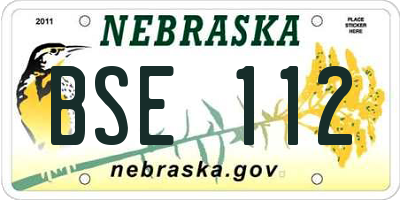 NE license plate BSE112