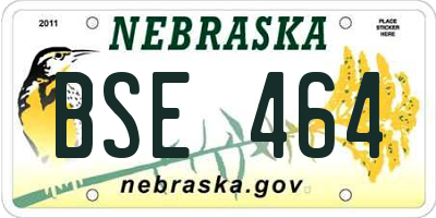 NE license plate BSE464