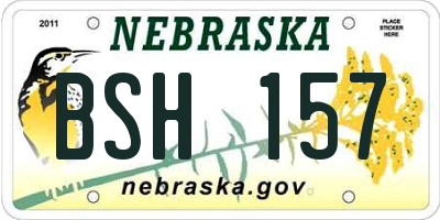 NE license plate BSH157