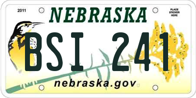 NE license plate BSI241