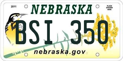 NE license plate BSI350