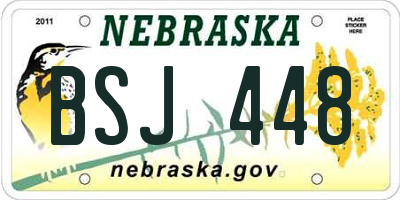 NE license plate BSJ448
