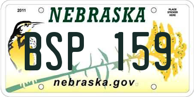 NE license plate BSP159