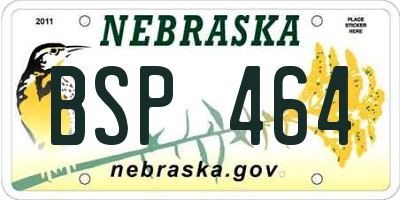 NE license plate BSP464