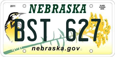NE license plate BST627