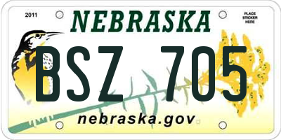 NE license plate BSZ705