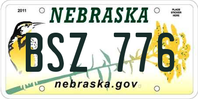 NE license plate BSZ776