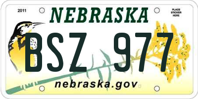 NE license plate BSZ977