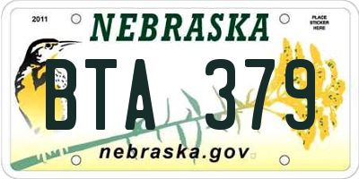 NE license plate BTA379