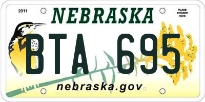NE license plate BTA695
