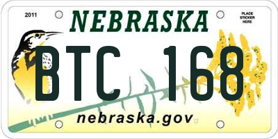 NE license plate BTC168