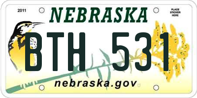 NE license plate BTH531