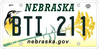 NE license plate BTI211