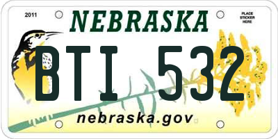NE license plate BTI532