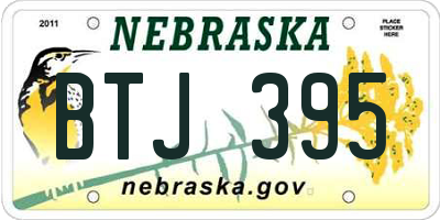 NE license plate BTJ395