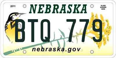 NE license plate BTQ779