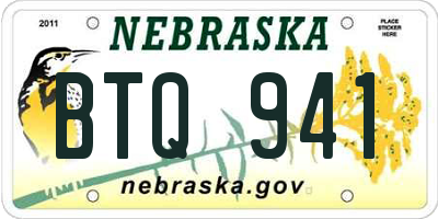 NE license plate BTQ941