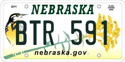 NE license plate BTR591