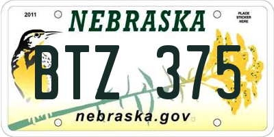 NE license plate BTZ375
