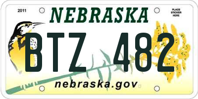 NE license plate BTZ482
