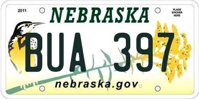 NE license plate BUA397