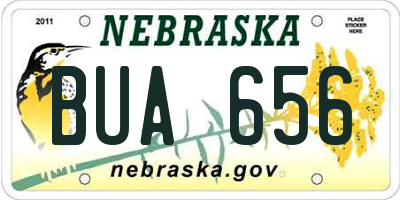 NE license plate BUA656