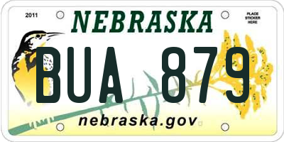 NE license plate BUA879