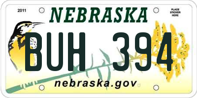 NE license plate BUH394