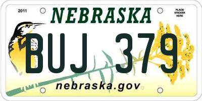 NE license plate BUJ379