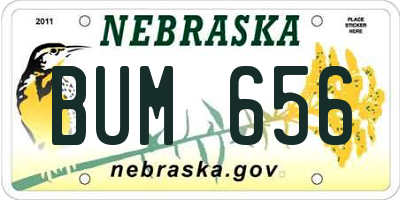 NE license plate BUM656