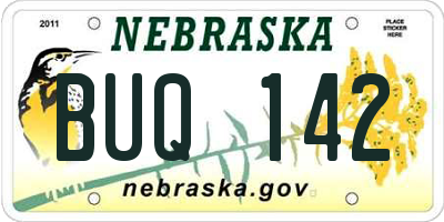 NE license plate BUQ142