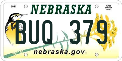 NE license plate BUQ379