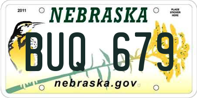 NE license plate BUQ679