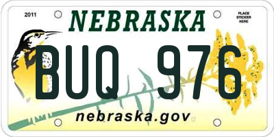 NE license plate BUQ976