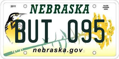 NE license plate BUT095