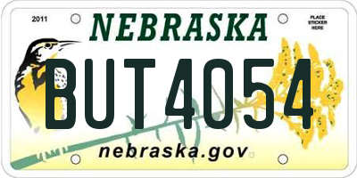NE license plate BUT4054