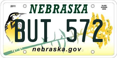NE license plate BUT572
