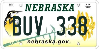 NE license plate BUV338