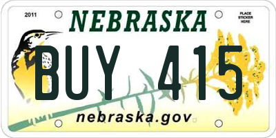 NE license plate BUY415