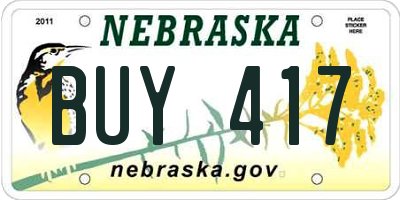 NE license plate BUY417