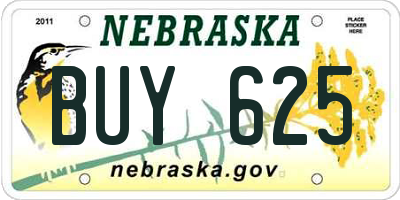 NE license plate BUY625