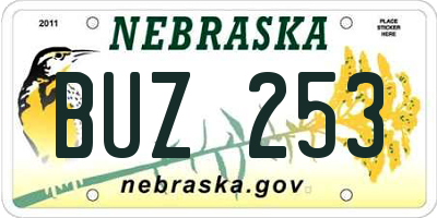 NE license plate BUZ253
