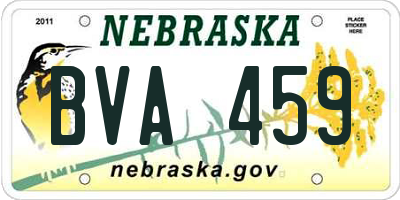 NE license plate BVA459