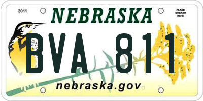 NE license plate BVA811