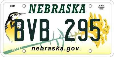 NE license plate BVB295