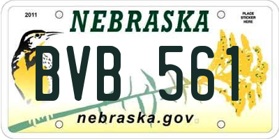 NE license plate BVB561