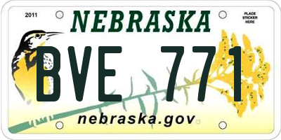 NE license plate BVE771