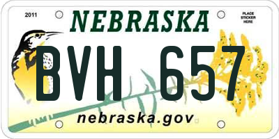 NE license plate BVH657