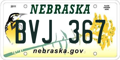 NE license plate BVJ367