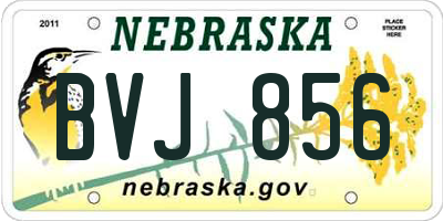 NE license plate BVJ856